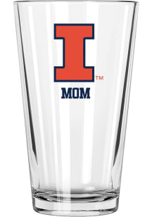 Illinois Fighting Illini Mom 16oz Pint Glass - White