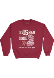 Fernando Mendoza Indiana Hoosiers Mens Crimson 2025 Heisman Winner Player Crew