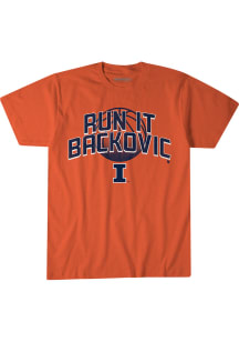 Illinois Fighting Illini Orange BreakingT Run It Backovic Short Sleeve Fashion Player T Shirt