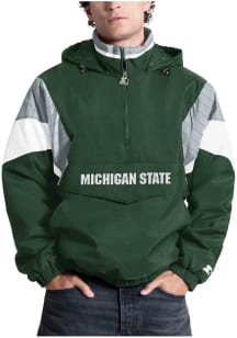 Starter Michigan State Spartans Mens Green Throwback Pullover Jackets