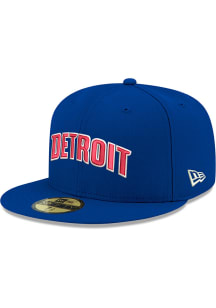 New Era Detroit Pistons Mens Blue Alt Basic 59FIFTY Fitted Hat