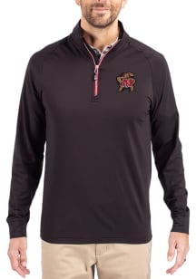 Cutter and Buck Maryland Terrapins Mens Red Adapt Eco Big and Tall Qtr Zip