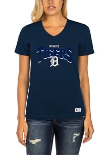 New Era Detroit Tigers Womens Navy Blue City Connect Solid Short Sleeve T-Shirt