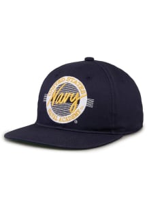 Navy Midshipmen Retro Circle Adjustable Hat - Navy Blue