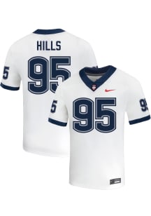 Melvin Hills  Nike UConn Huskies White NIL Name And Number Football Jersey