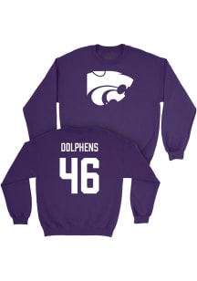 Sam Dolphens  Campus Ink K-State Wildcats Youth Purple NIL Legacy Long Sleeve Crew Sweatshirt