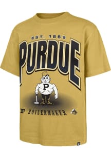 47 Purdue Boilermakers Gold Team Flex Football Foundation Short Sleeve Fashion T Shirt