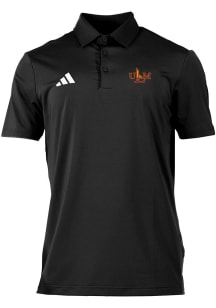 Adidas Louisiana-Monroe Warhawks Mens Black Heat Seal Ultimate 365 Short Sleeve Polo