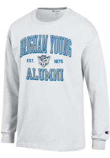 Champion BYU Cougars White Est Alumni Jersey Long Sleeve T Shirt
