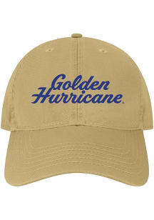 Tulsa Golden Hurricane Script Golden Hurricane EZA Adjustable Hat - Khaki