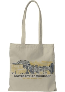 Michigan Wolverines White Campus Tote