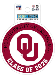 Oklahoma Sooners Class of 2026 Durable Stickers - Crimson