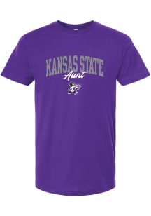 Summit Sportswear K-State Wildcats Womens Purple Aunt Short Sleeve T-Shirt
