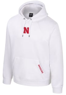 Colosseum Nebraska Cornhuskers Mens White Freezer Burn Hood