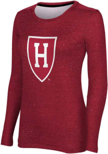 ProSphere Harvard Crimson Womens Crimson Heather LS Tee