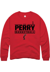 Mya Perry Cincinnati Bearcats Mens Red NIL Stacked Box Player Crew
