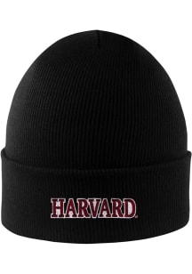 LogoFit Harvard Crimson Black North Pole Mens Knit Hat
