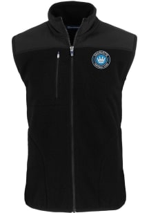 Cutter and Buck Charlotte FC Big and Tall Black Cascade Sherpa Mens Vest