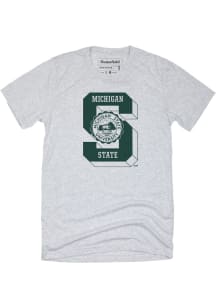 Homefield Michigan State Spartans Grey Vintage Block S Short Sleeve Fashion T Shirt