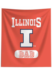 Illinois Fighting Illini Dad 50x60 Tapestry Blanket