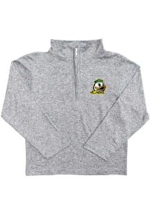 Vive La Fete Oregon Ducks Toddler Grey Heather Erik Long Sleeve Qtr Zip