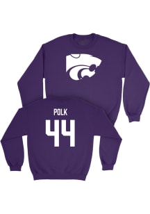 Weston Polk  Campus Ink K-State Wildcats Youth Purple NIL Legacy Long Sleeve Crew Sweatshirt