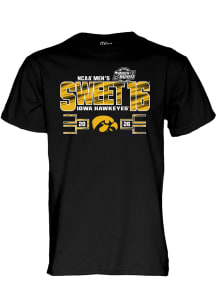 Blue 84 Iowa Hawkeyes Black 2026 NCAA Mens Basketball Sweet 16 Bound Short Sleeve T Shirt