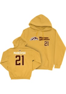 Alek Markovski Campus Ink Western Michigan Broncos Youth NIL Sideline Long Sleeve Player Hoodie Go..