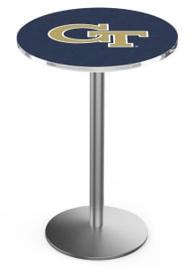 GA Tech Yellow Jackets Stainless Round Base Pub Table