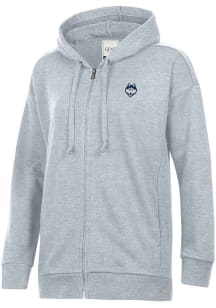 Under Armour UConn Huskies Womens Grey Embroidered Long Sleeve Full Zip Jacket
