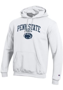 Champion Penn State Nittany Lions Mens White Mom Script Powerblend Long Sleeve Hoodie