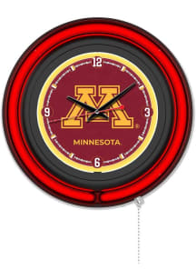 Minnesota Golden Gophers Double Neon Wall Clock