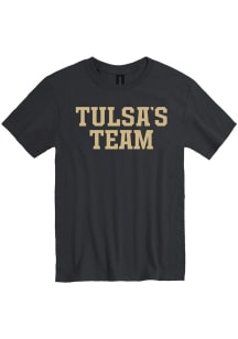 Tulsa Golden Hurricane Black Team Short Sleeve T Shirt