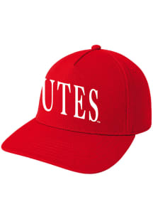 Under Armour Utah Utes Mens Red Sideline Blitzing Accent Flex Hat
