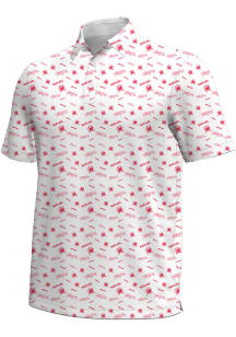 Under Armour Maryland Terrapins Mens White Gameday Armourfuse Short Sleeve Polo