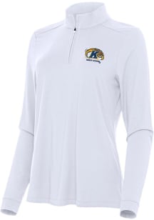 Antigua Kent State Golden Flashes Womens White Intent Qtr Zip