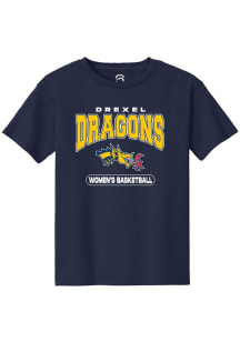 Summit Sportswear Drexel Dragons Youth Navy Blue Womens Basketball Short Sleeve T-Shirt