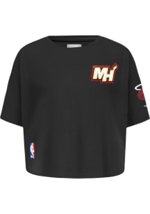 Pro Standard Miami Heat Toddler Girls Black Classic Essentials Short Sleeve T-Shirt