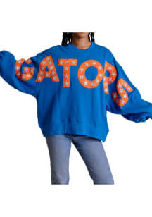 Florida Gators Womens Blue Stars Crew Sweatshirt
