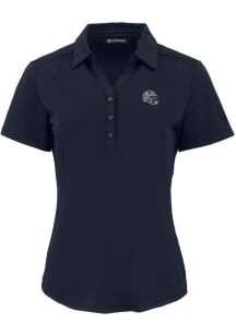 Cutter and Buck New England Patriots Womens Navy Blue Helmet Forge Eco Polo Design Short Sleeve Po..