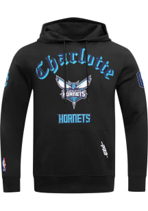 Pro Standard Charlotte Hornets Mens Black Old English Retro Fashion Hood