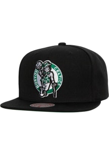 Mitchell and Ness Boston Celtics Black Top Spot Mens Snapback Hat