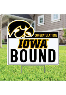 Iowa Hawkeyes School Bound Yard Sign - White