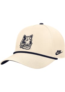 Nike UConn Huskies Vintage 5 Panel Rope Adjustable Hat - Natural