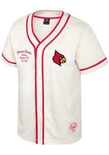 Colosseum Louisville Cardinals Mens White Hunter Seeker Baseball Jersey