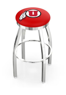 Utah Utes Chrome Pub Stool - Silver