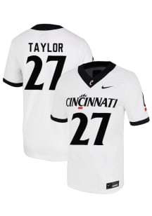 Markell Taylor  Nike Cincinnati Bearcats White NIL Name And Number Football Jersey