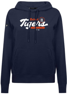 Levelwear Detroit Tigers Womens Navy Blue Adorn Monument Hooded Sweatshirt