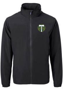 Cutter and Buck Portland Timbers Mens Black Charter Eco Big and Tall Light Weight Jacket