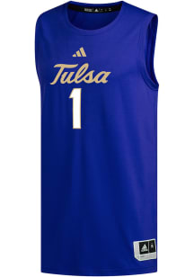 Adidas Tulsa Golden Hurricane Blue Replica Basketball Jersey Jersey